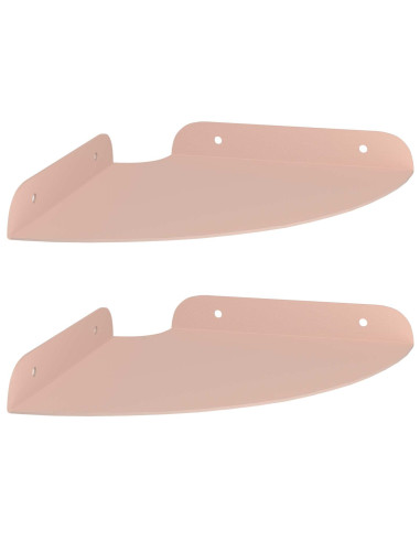 Mensola sospesa con lo scaffale 2 pcs Rosa 18 x 18 x 2 cm
