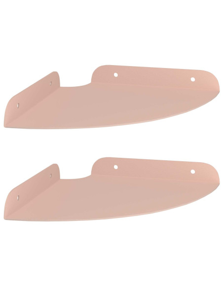 Mensola sospesa con lo scaffale 2 pcs Rosa 18 x 18 x 2 cm
