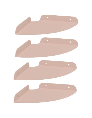 Mensola sospesa con lo scaffale 4 pcs Rosa 18 x 18 x 2 cm