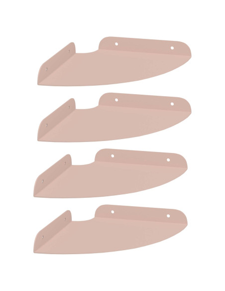 Mensola sospesa con lo scaffale 4 pcs Rosa 18 x 18 x 2 cm