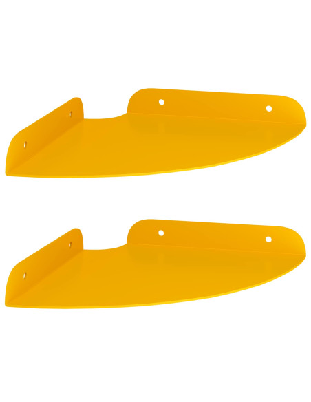 Mensola sospesa 2 pcs Giallo senape 18 x 18 x 2 cm
