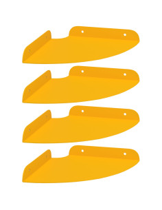 Mensola sospesa 4 pcs Giallo senape 18 x 18 x 2 cm 2