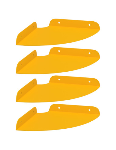 Mensola sospesa 4 pcs Giallo senape 18 x 18 x 2 cm