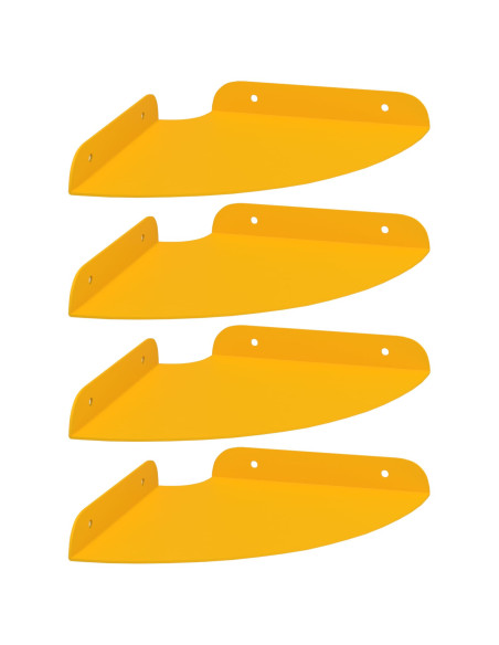 Mensola sospesa 4 pcs Giallo senape 18 x 18 x 2 cm