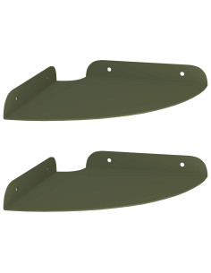 Mensola sospesa 2 pcs Verde oliva 18 x 18 x 2 cm 2