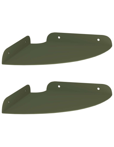 Mensola sospesa 2 pcs Verde oliva 18 x 18 x 2 cm