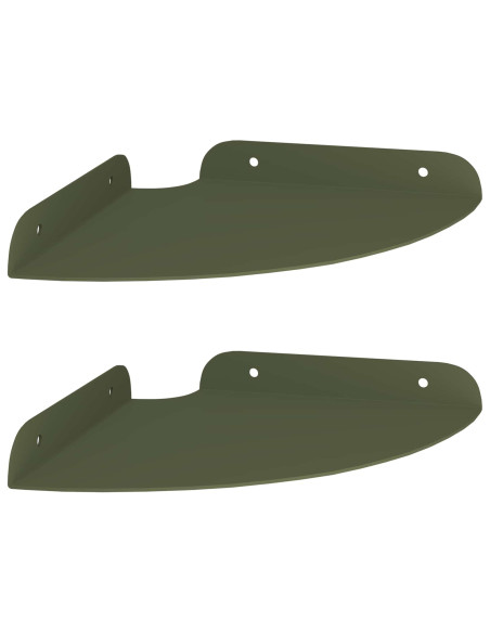 Mensola sospesa 2 pcs Verde oliva 18 x 18 x 2 cm
