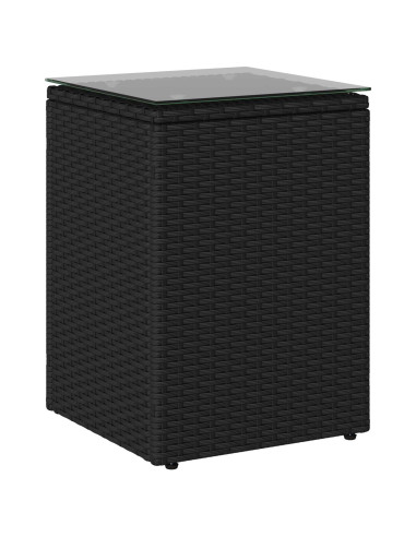 Tavolo laterale Nero polyrattan