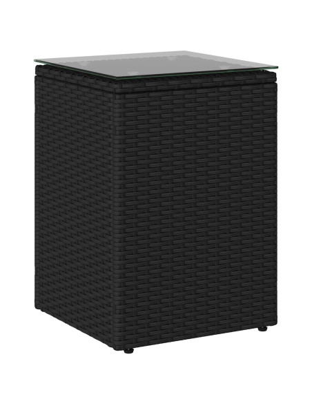 Tavolo laterale Nero polyrattan