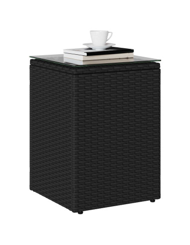 Tavolo laterale Nero polyrattan
