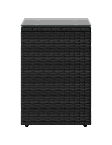 Tavolo laterale Nero polyrattan