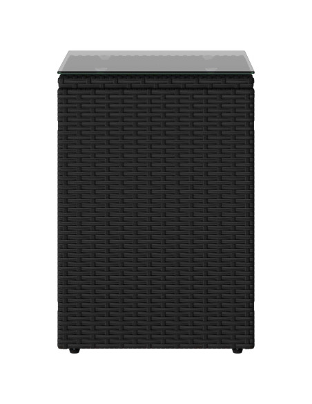 Tavolo laterale Nero polyrattan