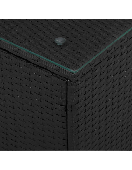 Tavolo laterale Nero polyrattan