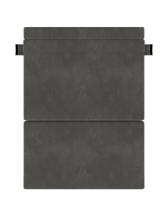Divano Letto Pieghevole Grigio scuro 203 x 152 x 15 cm Velluto 2