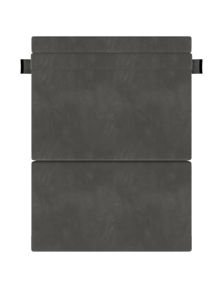 Divano Letto Pieghevole Grigio scuro 203 x 152 x 15 cm Velluto