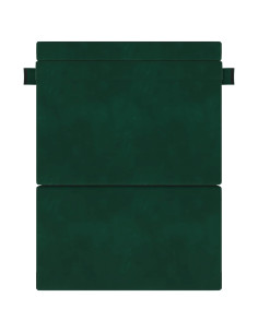 Divano Letto Pieghevole Verde Scuro 203 x 152 x 15 cm Velluto 2