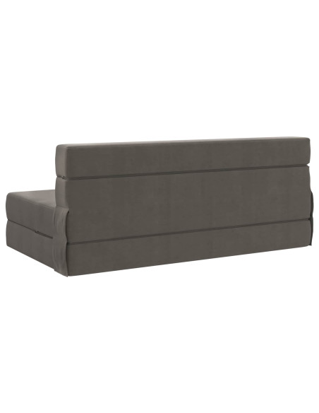 Divano Letto Pieghevole Grigio chiaro 203 x 152 x 15 cm