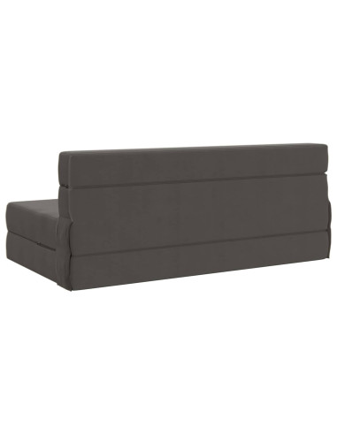 Divano Letto Pieghevole Grigio scuro 203 x 152 x 15 cm