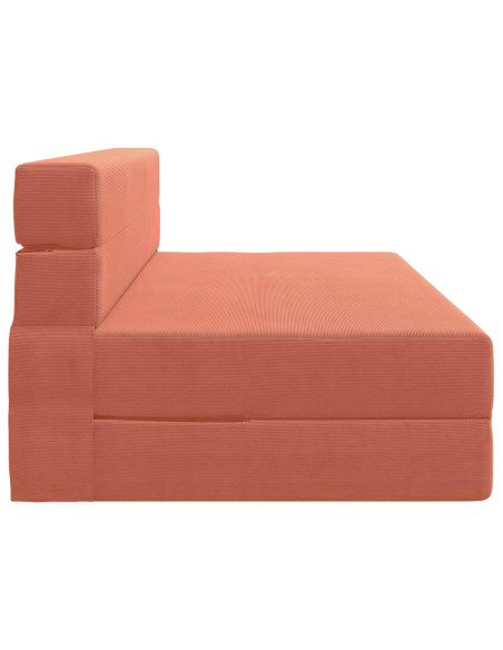 Divano Letto Pieghevole Rosso Arancio 203 x 152 x 15 cm