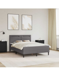 Struttura del letto con testiera Grigio 120 x 200 cm Similpelle