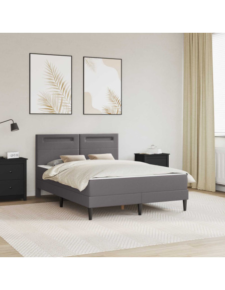Struttura del letto con testiera Grigio 120 x 200 cm Similpelle