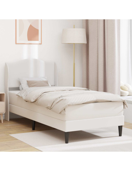 Struttura del letto con testiera Bianco 80 x 200 cm Similpelle