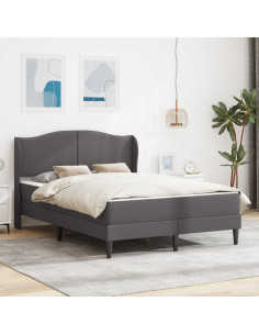 Struttura del letto con testiera Grigio 120 x 190 cm Similpelle