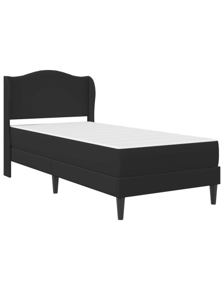 Struttura del letto con testiera Nero 100 x 200 cm Similpelle
