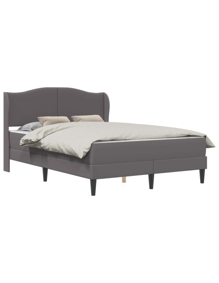 Struttura del letto con testiera Grigio 120 x 190 cm Similpelle