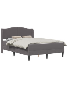 Struttura del letto con testiera Grigio 140 x 200 cm Similpelle 2