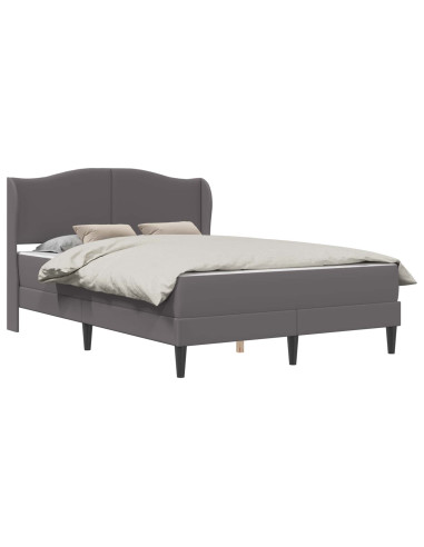 Struttura del letto con testiera Grigio 140 x 200 cm Similpelle