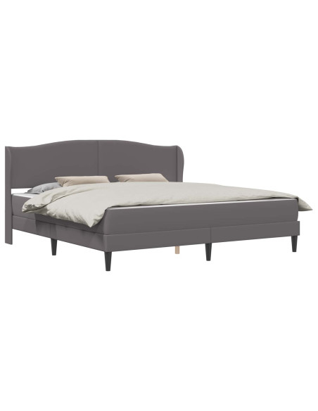 Struttura del letto con testiera Grigio 180 x 200 cm Similpelle