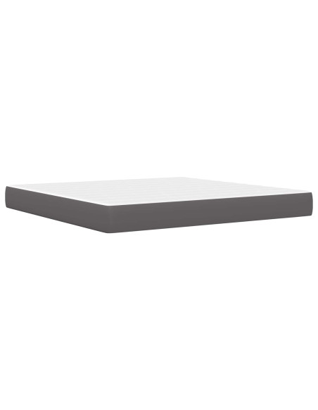 Struttura del letto con testiera Grigio 180 x 200 cm Similpelle
