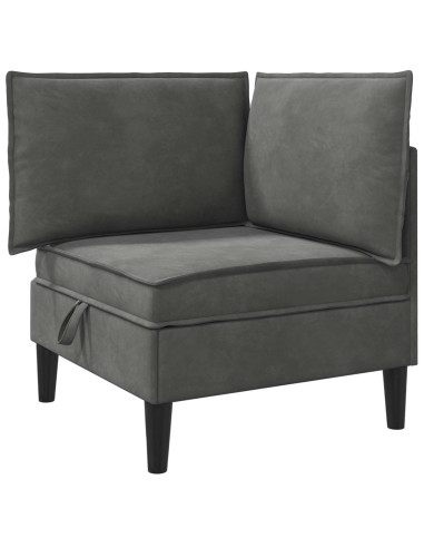 Set di mobili per il soggiorno 5 pcs Grigio Scuro Velluto