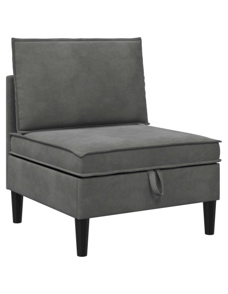 Set di mobili per il soggiorno 5 pcs Grigio Scuro Velluto