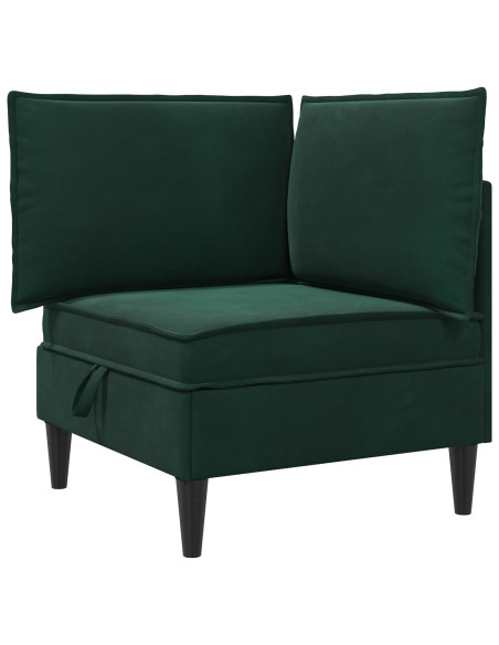 Set di mobili per il soggiorno 3 pcs Verde Scuro Velluto