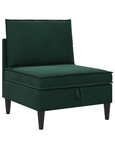 Set di mobili per il soggiorno 4 pcs Verde Scuro Velluto