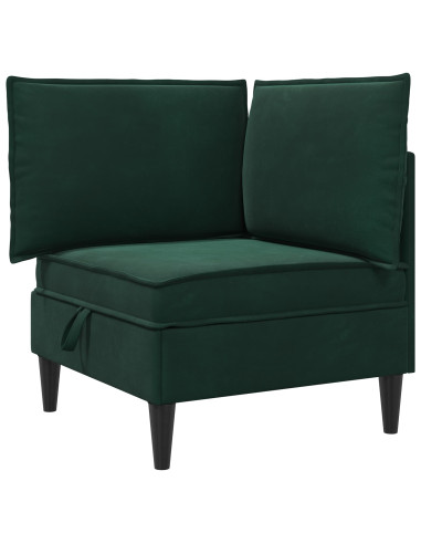 Set di mobili per il soggiorno 5 pcs Verde Scuro Velluto