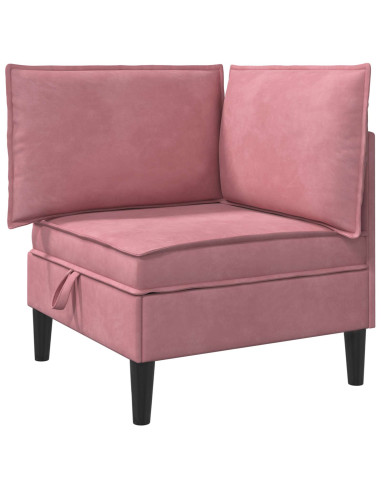 Set di mobili per il soggiorno con cuscino 5 pcs Rosa Velluto