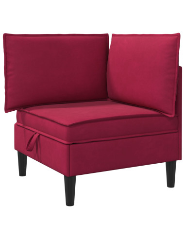 Set di mobili per il soggiorno 4 pcs Rosso Vino Velluto