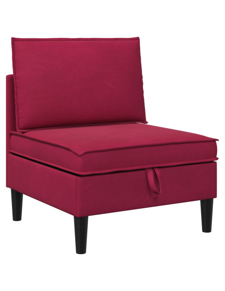 Set di mobili per il soggiorno 5 pcs Rosso Vino Velluto
