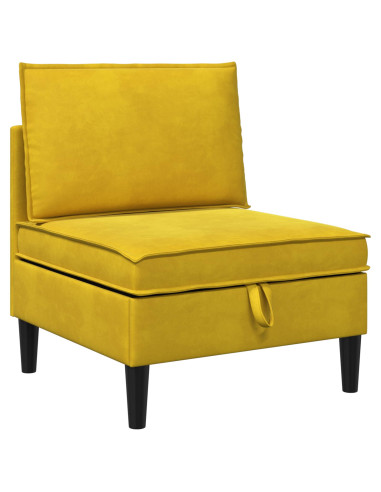Set di mobili per il soggiorno con cuscino 3 pcs Giallo Velluto