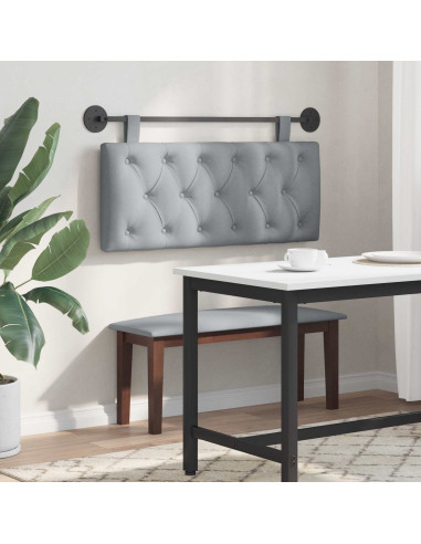 Testata appesa Grigio chiaro 110 x 55 x 7 cm Tessuto