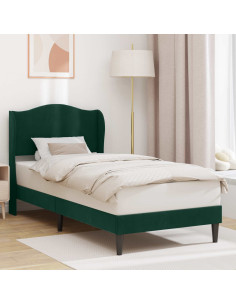 Struttura del letto Verde Scuro 80 x 200 cm Velluto