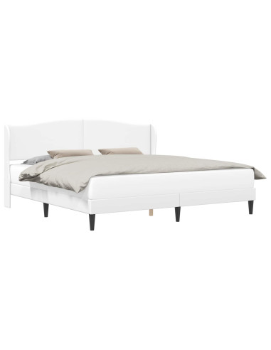Struttura del letto con testiera Bianco 180 x 200 cm Similpelle