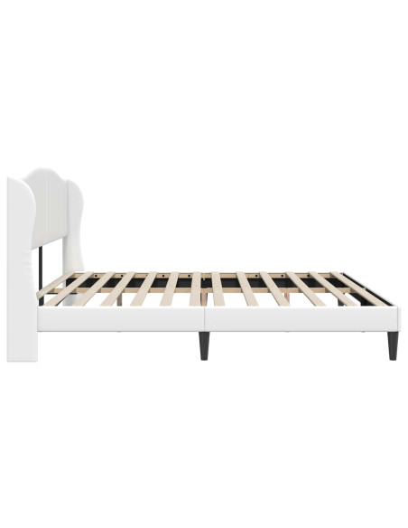 Struttura del letto con testiera Bianco 180 x 200 cm Similpelle