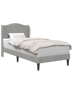 Struttura del letto Grigio Chiaro 80 x 200 cm Velluto 2