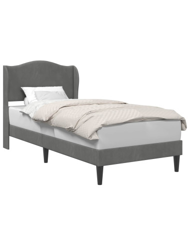 Struttura del letto Grigio Scuro 80 x 200 cm Velluto