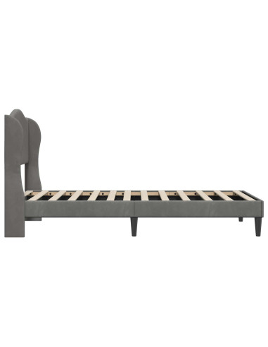 Struttura del letto Grigio Scuro 80 x 200 cm Velluto