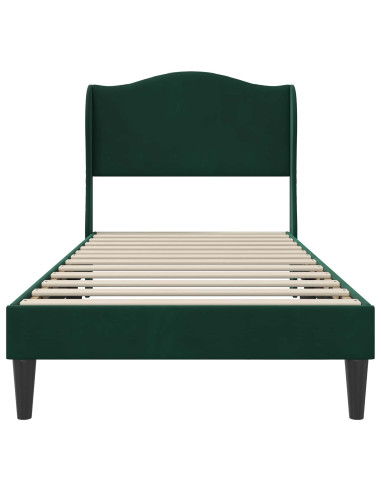 Struttura del letto Verde Scuro 80 x 200 cm Velluto